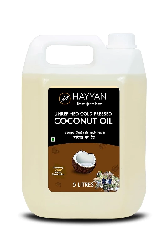 HAYYAN Cold Pressed Coconut Oil, 5 L-1.webp